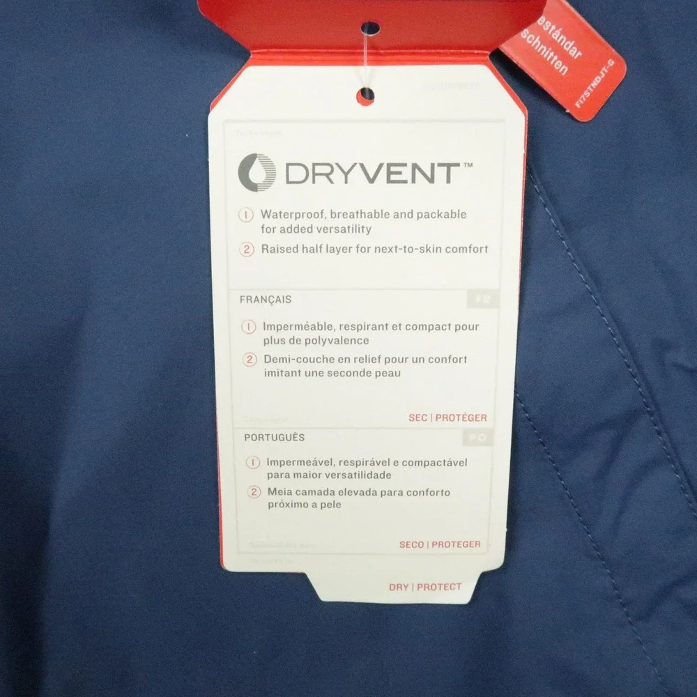 The North Face Jacket Mens XXL Blue Venture 2 Hooded Waterproof Full Zip Rain